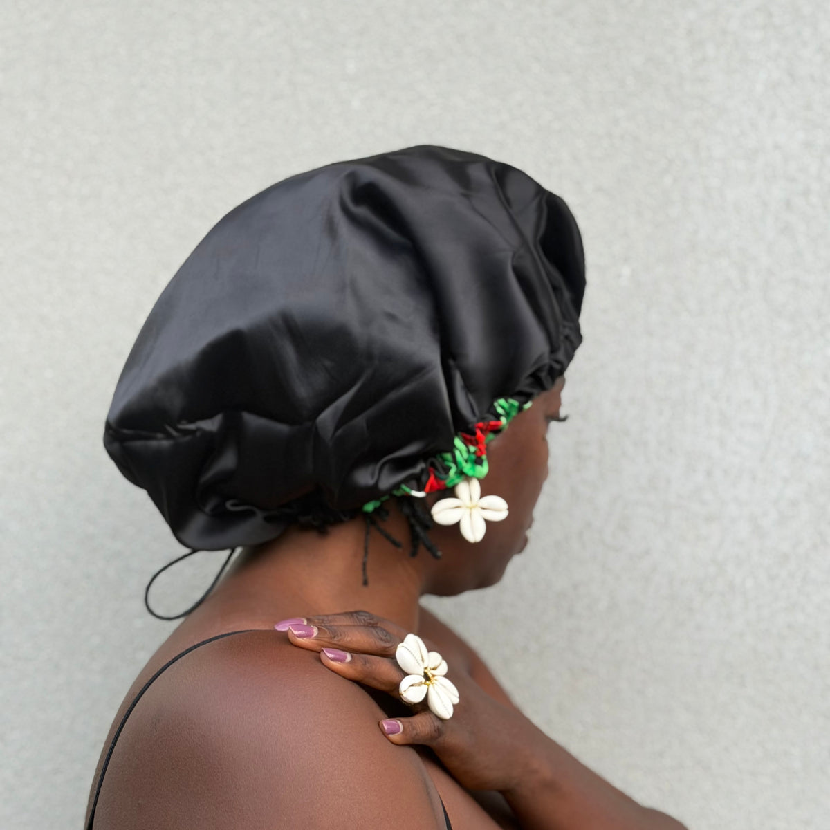 Bonnet wax & satin noir