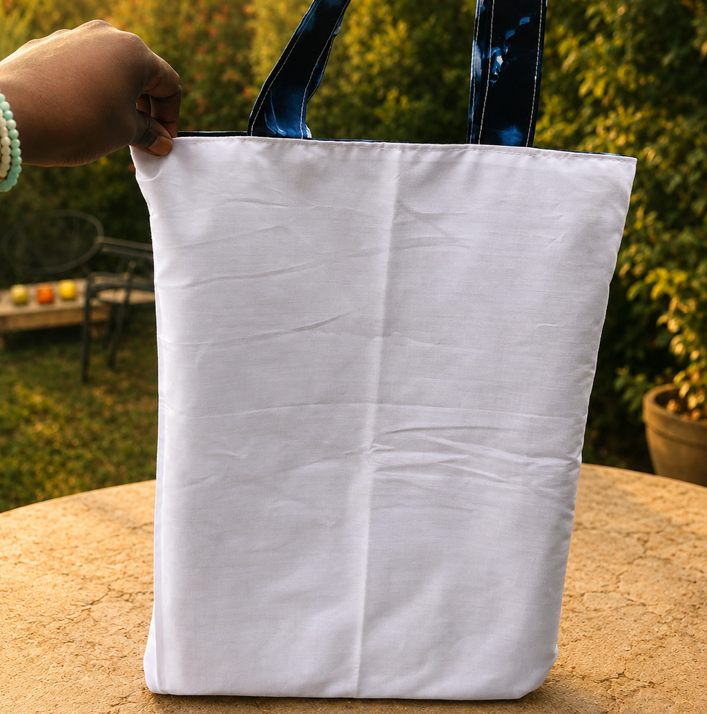 Tote bag wax – Bleu tie-dye