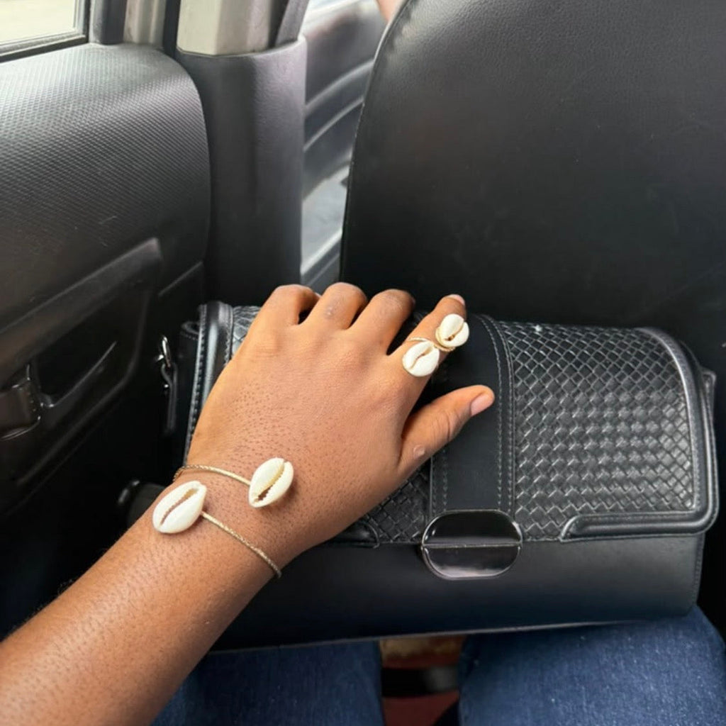 Bracelet double cauris artisanal – Farafina