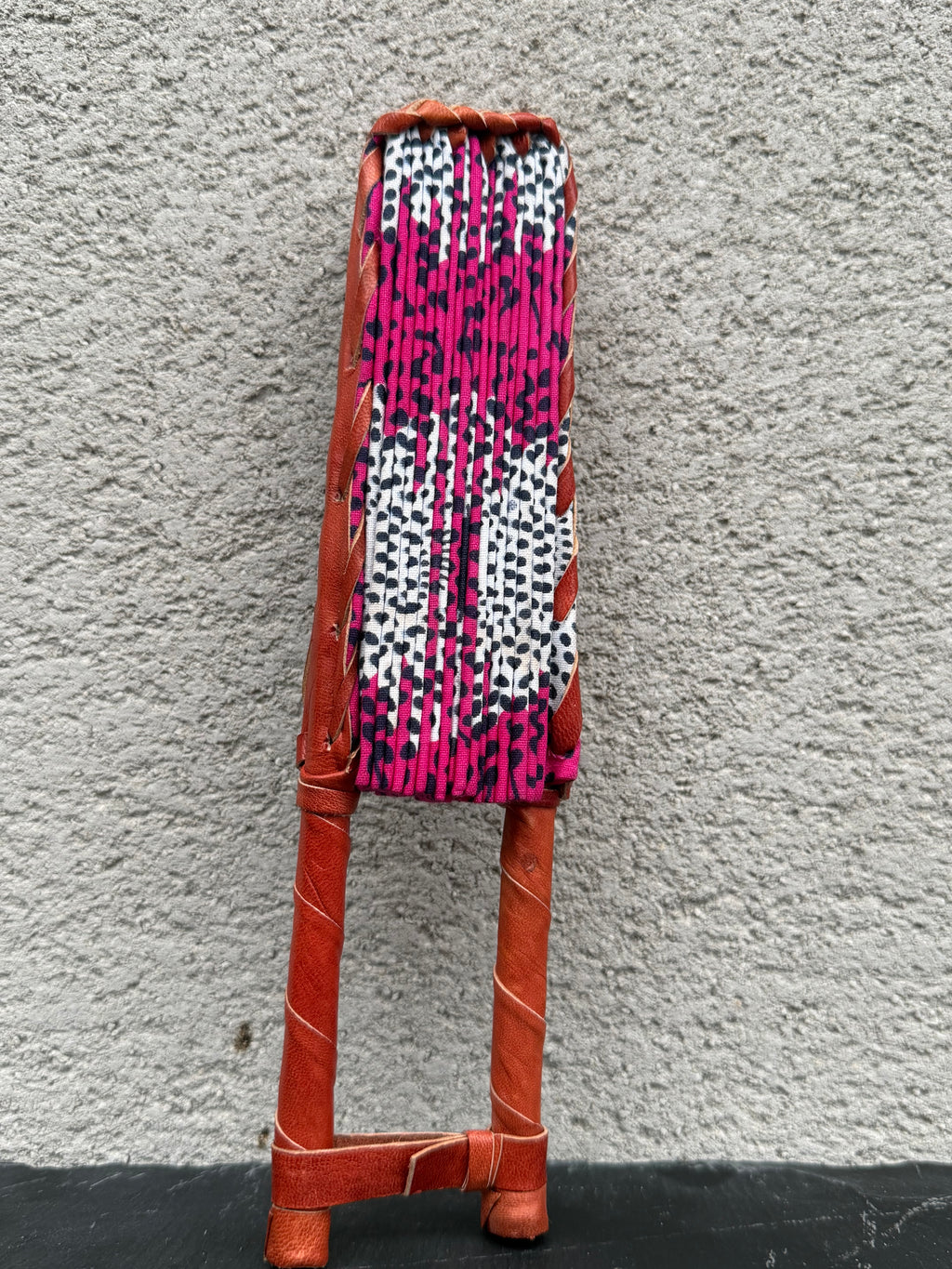 Éventail africain en wax rose – Éventail pliable artisanal