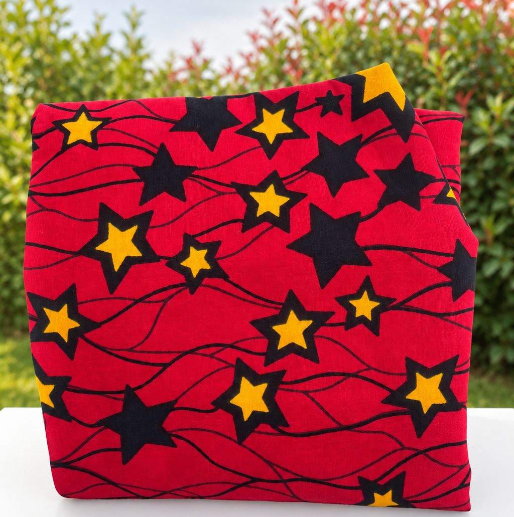 Tote bag wax – Rouge étoilé