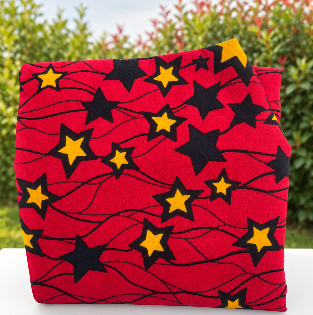 Tote bag wax – Rouge étoilé