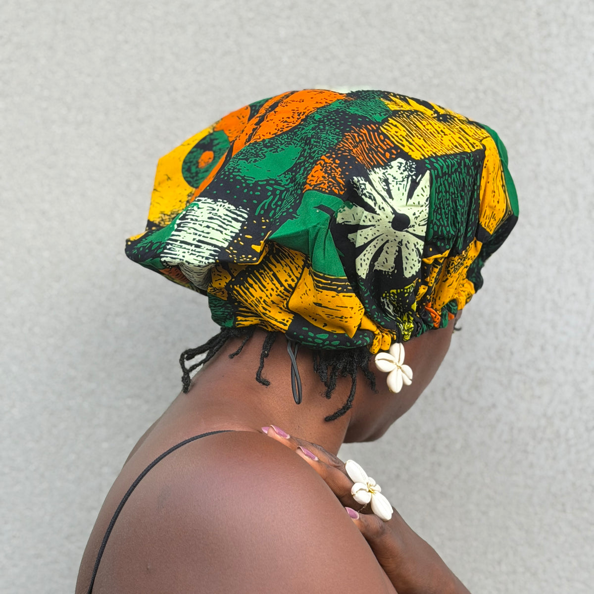 Bonnet wax & satin noir ajustable