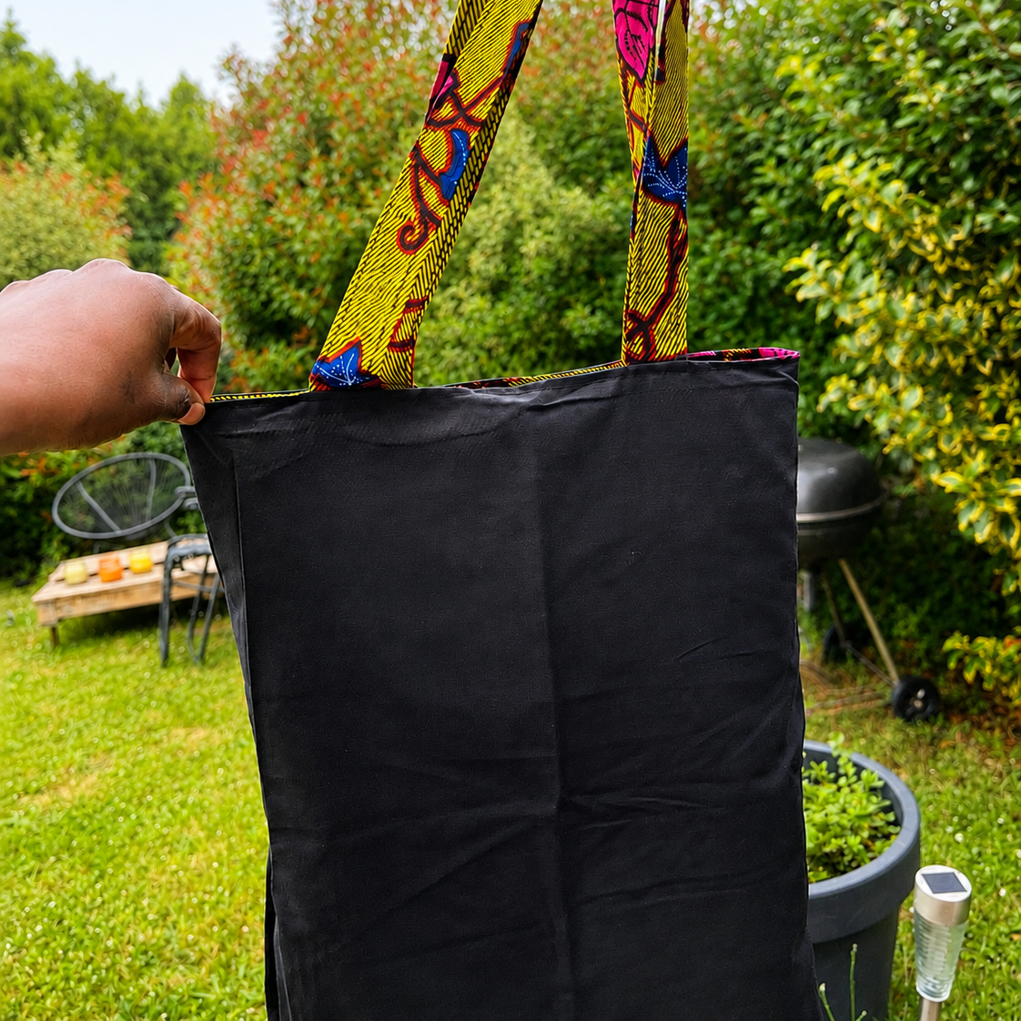 Tote bag wax – Jaune fleuri
