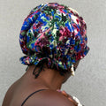 Bonnet satin & wax floral – Vert