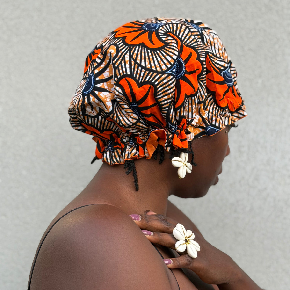 Bonnet en satin réversible – Wax & satin