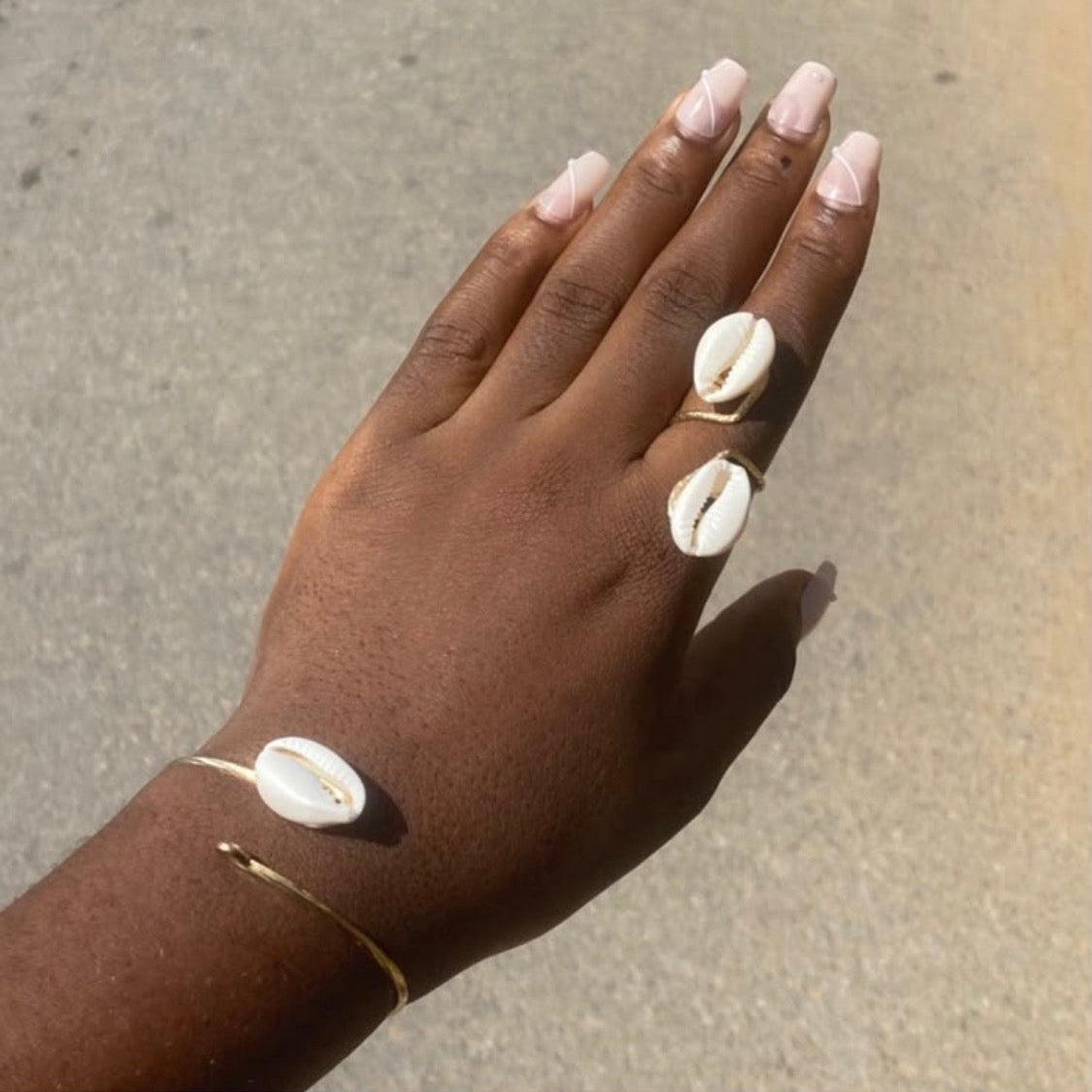 Bracelet double cauris artisanal – Farafina