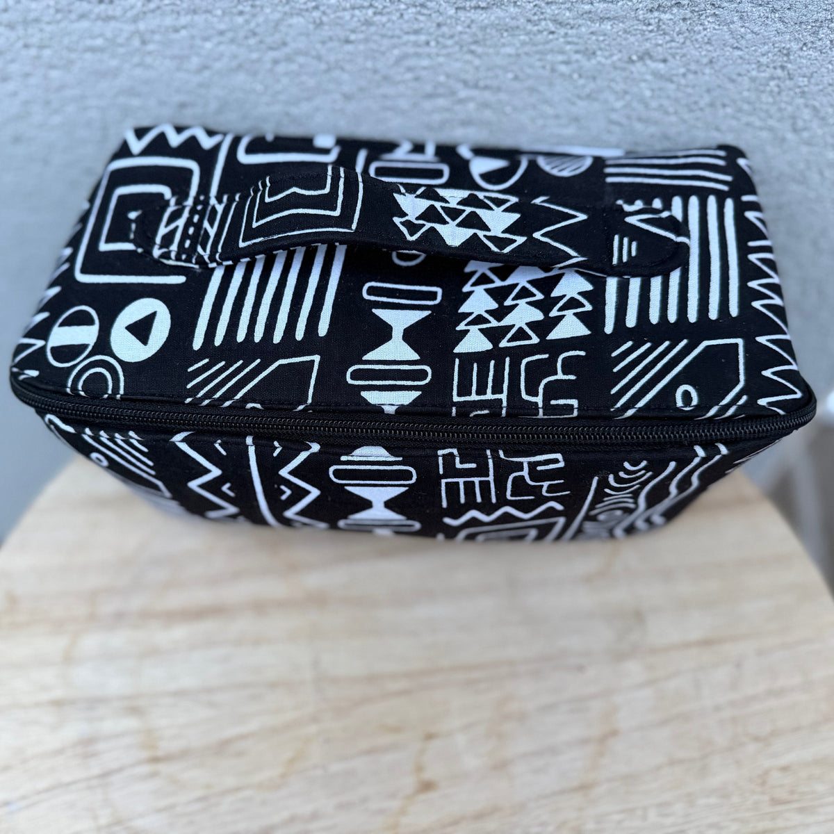 Trousse de toilette en tissu wax – Multi-compartiments