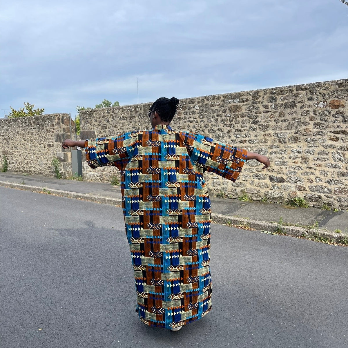Kimono long wax multicolore