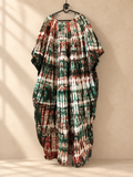 Robe boubou tie-dye verte