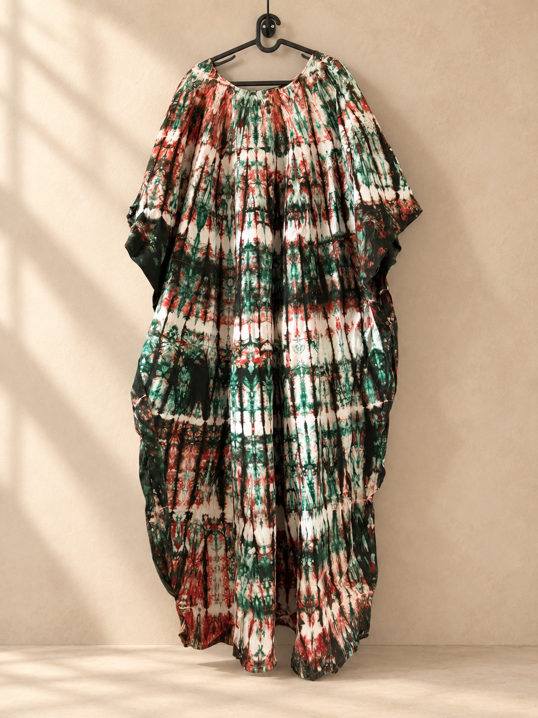 Robe boubou tie-dye verte