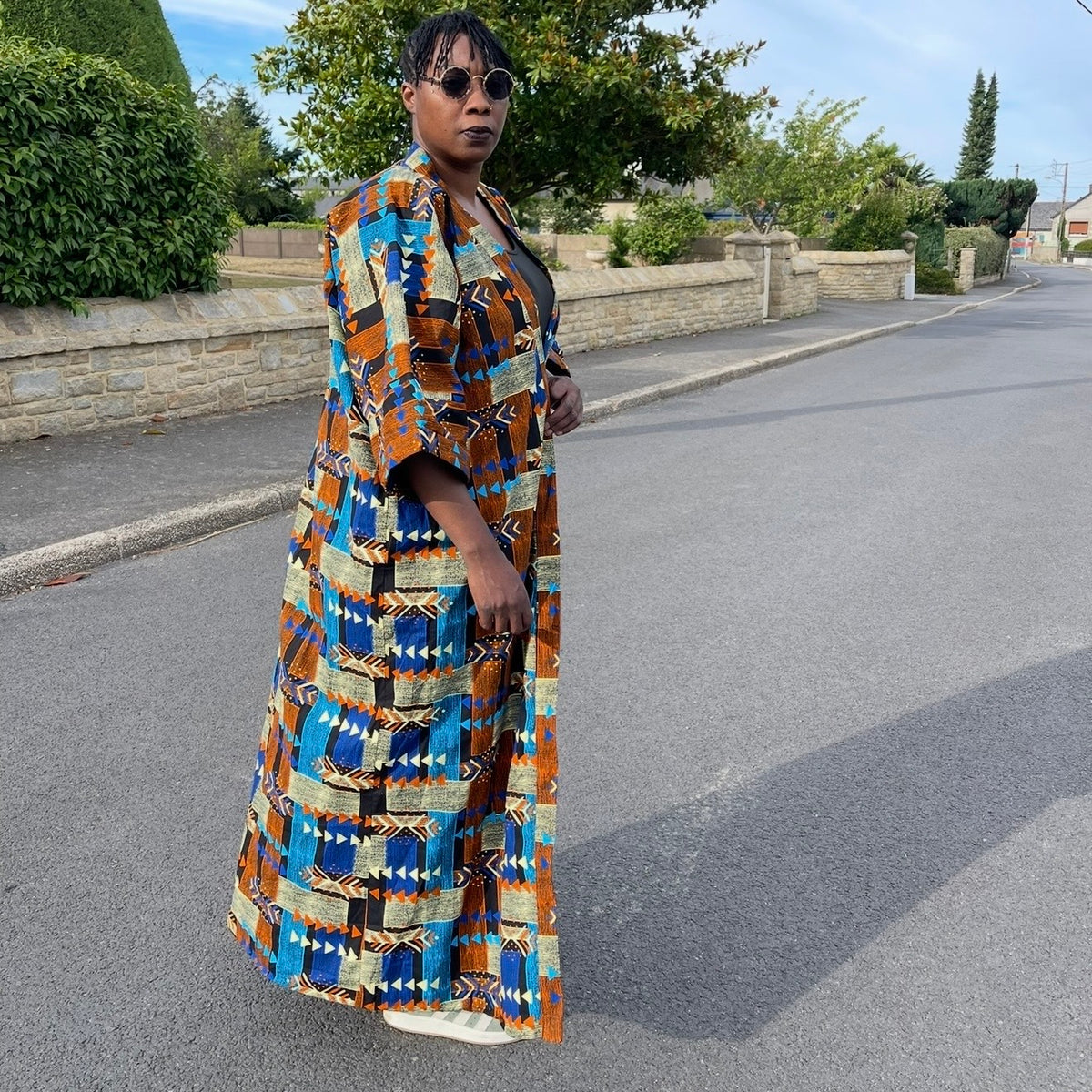 Kimono long wax multicolore