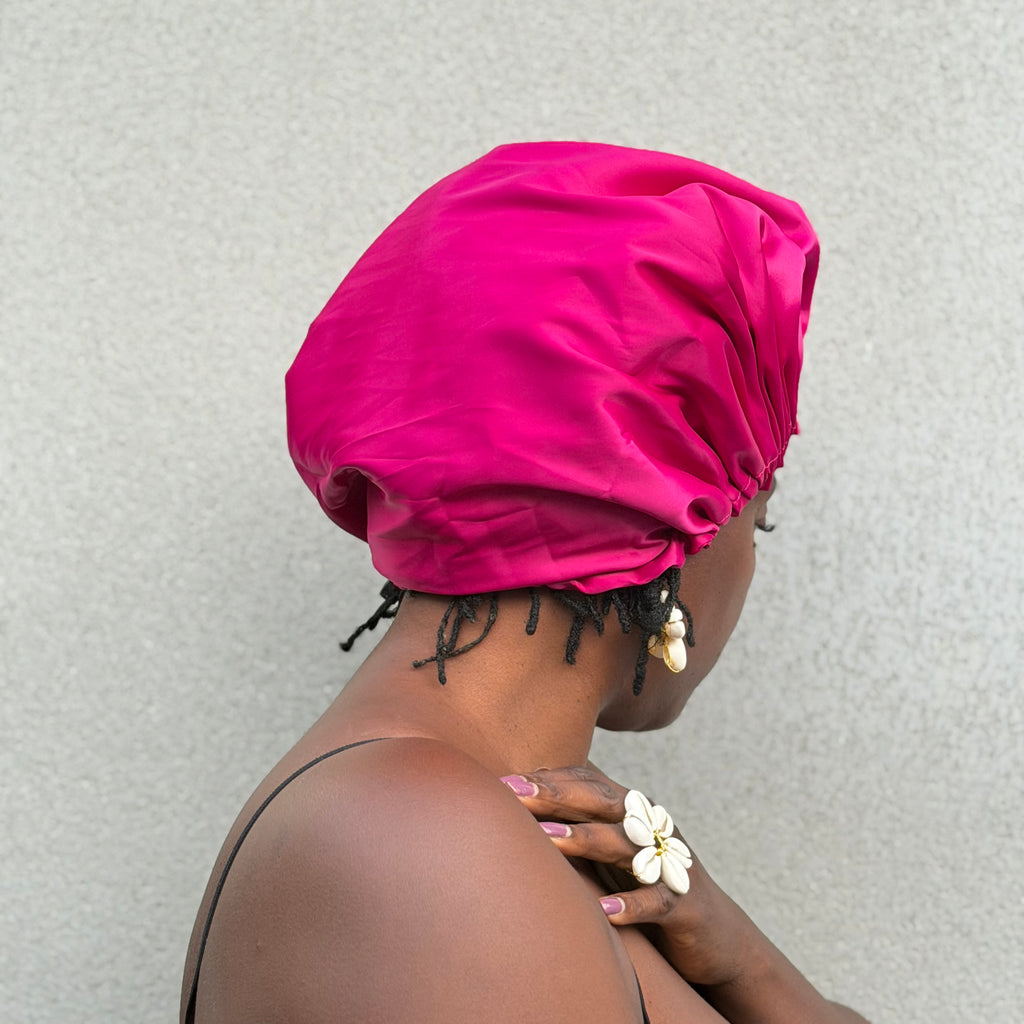 Bonnet wax & satin fuchsia ajustable