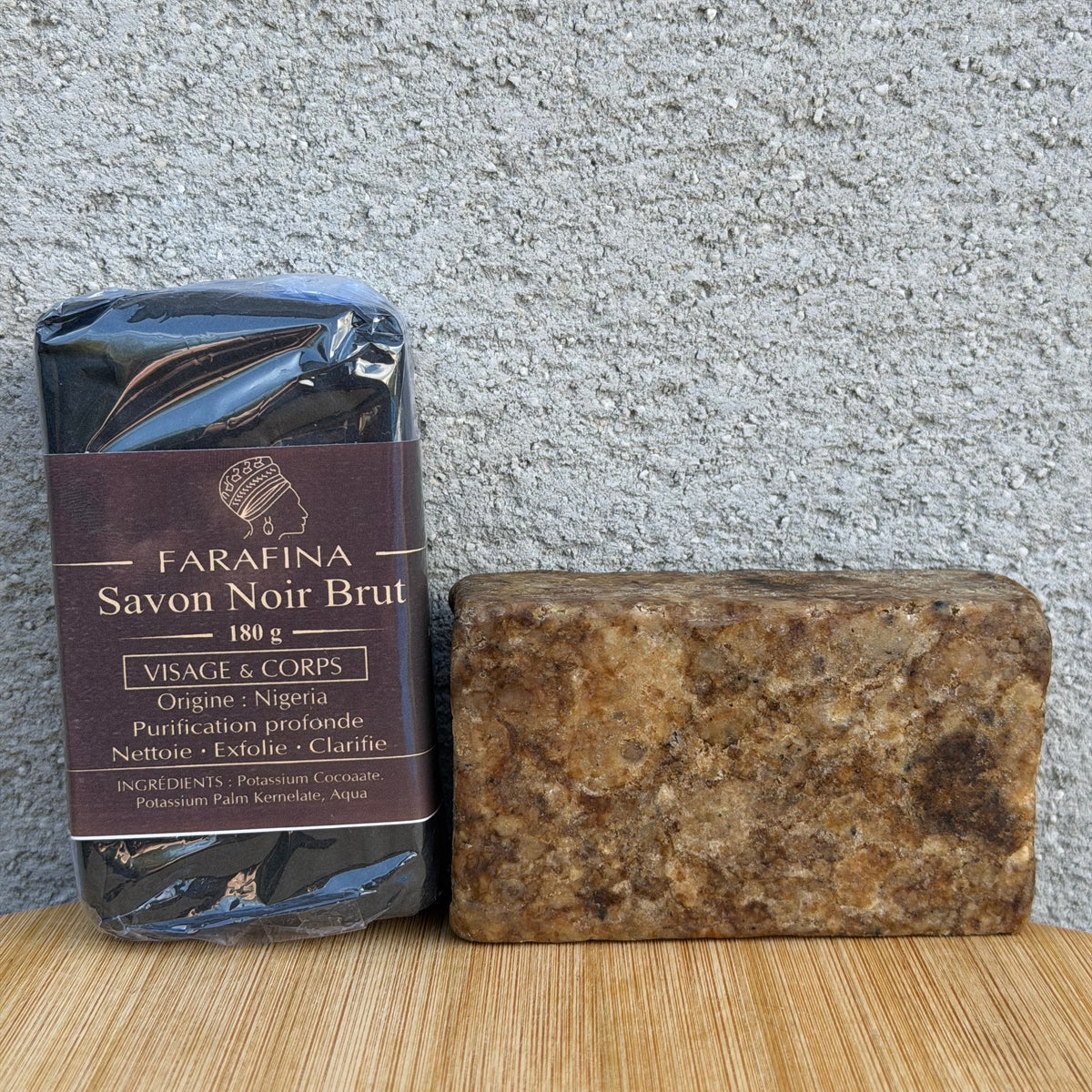 Savon noir brut Farafina – 180 g