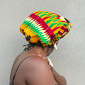 Bonnet wax & satin vert ajustable