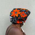 Bonnet wax & satin orange ajustable
