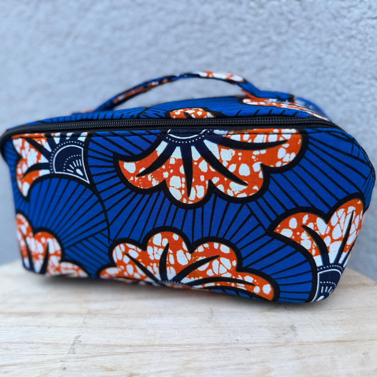 Trousse de toilette en tissu wax – Multi-compartiments