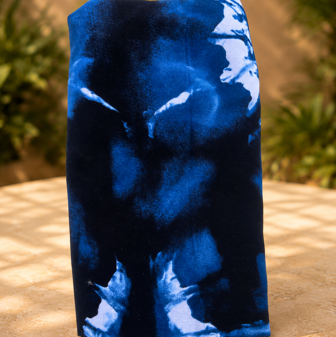 Tote bag wax – Bleu tie-dye