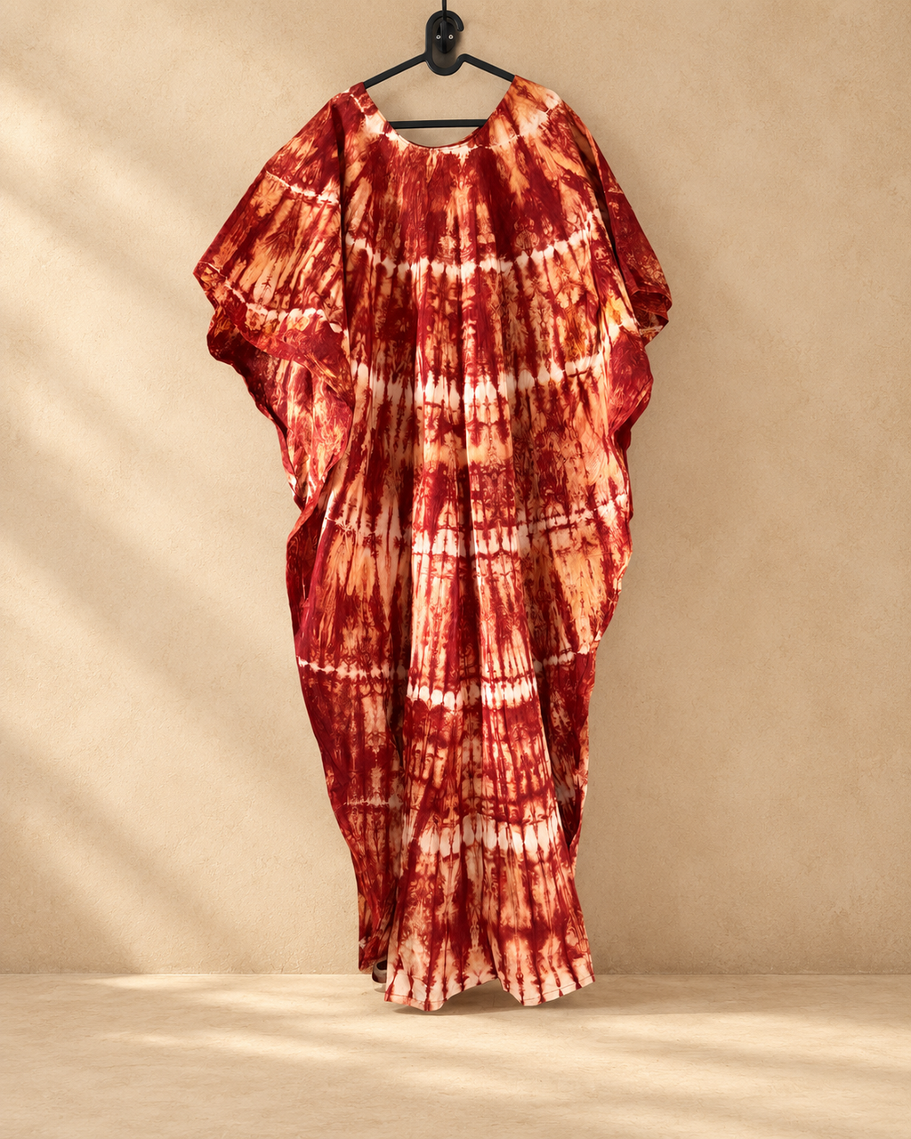 Robe boubou tie-dye terracotta
